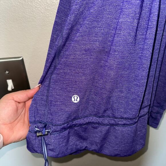LULULEMON REST LESS TANK BRUISED BERRY WEE STRIPE w/BRA & CINCH BOTTOM SZ 4 - Picture 4 of 5